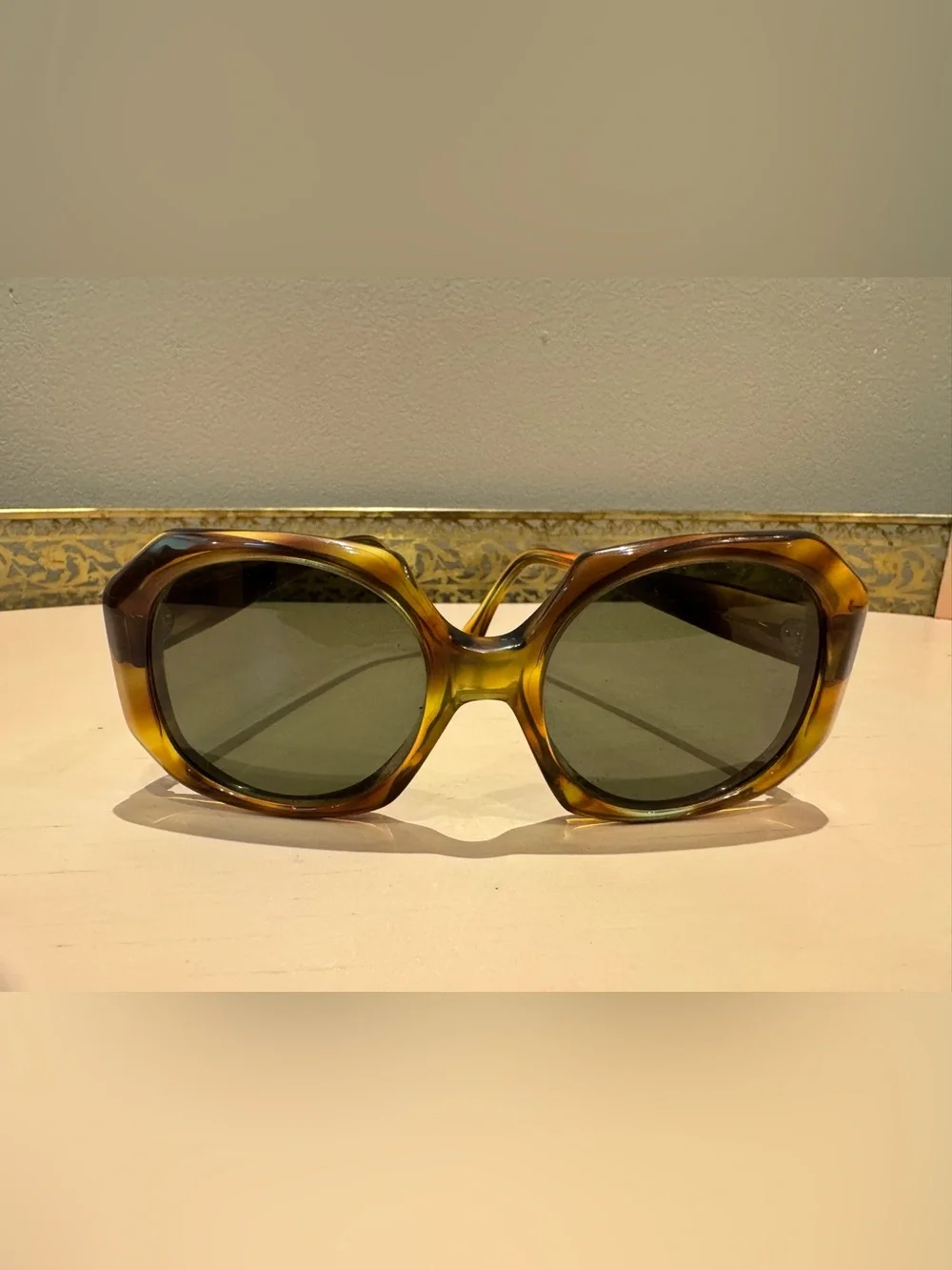 Vintage 60s Suntimer Brand oversized geometric sunglasses